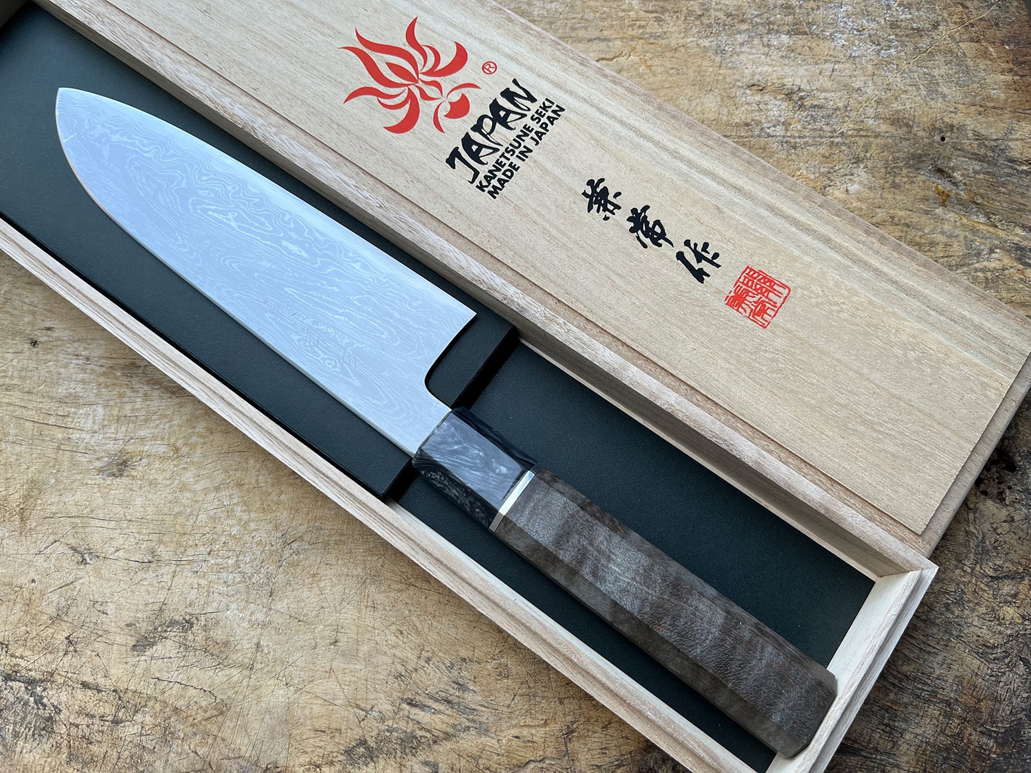 Kanetsune KC-457 Santoku Blue Steel, Lim. Edition