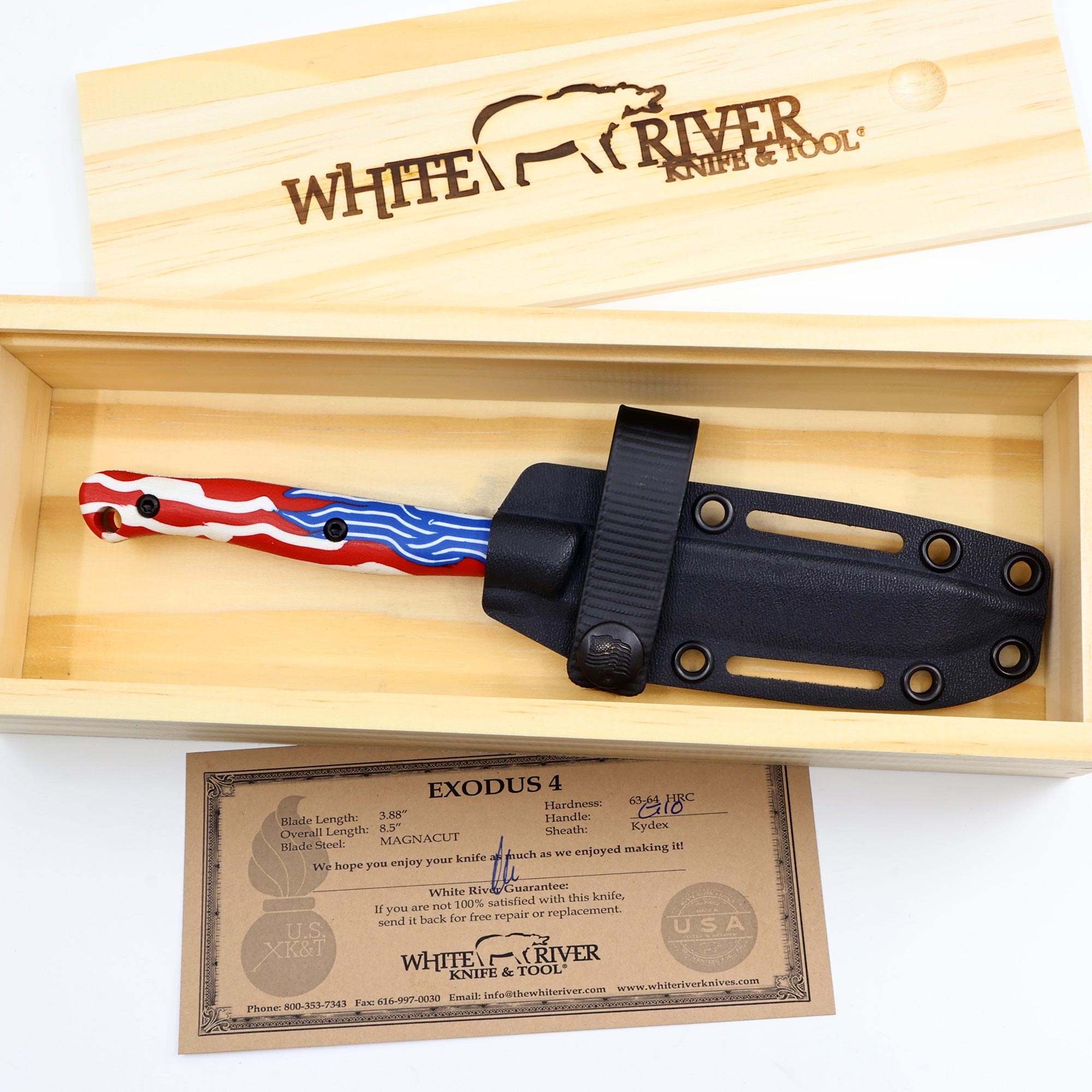 White River Exodus 4 Merica' G10, Magnacut