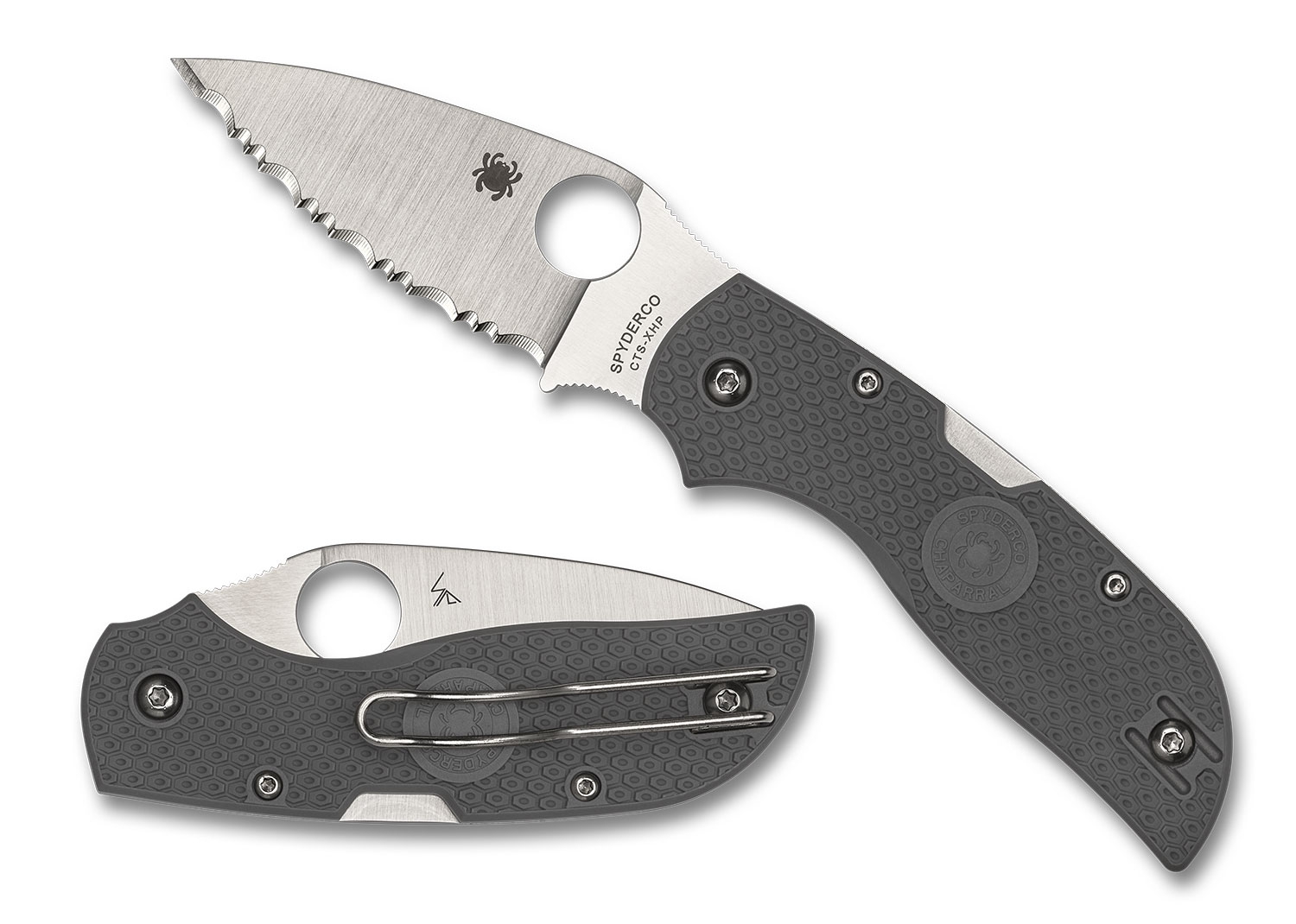 Spyderco C152SGY Chaparral, Gray FRN, XHP