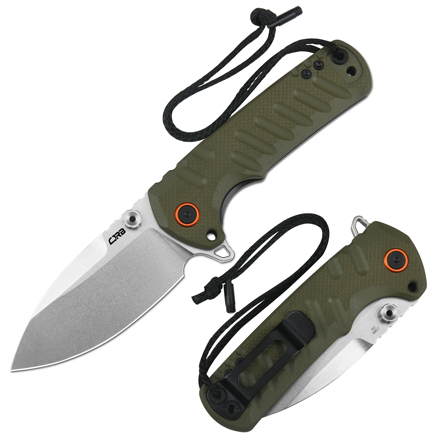 CJRBJ1966-GN Tundra, D2, Green G10, Stonewash