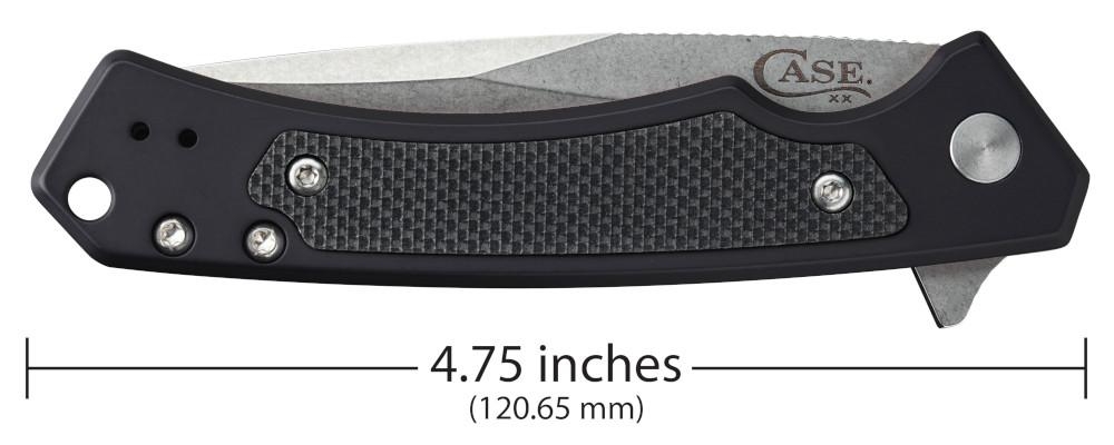 Case Marilla, Black Aluminium, S35VN, Flipper