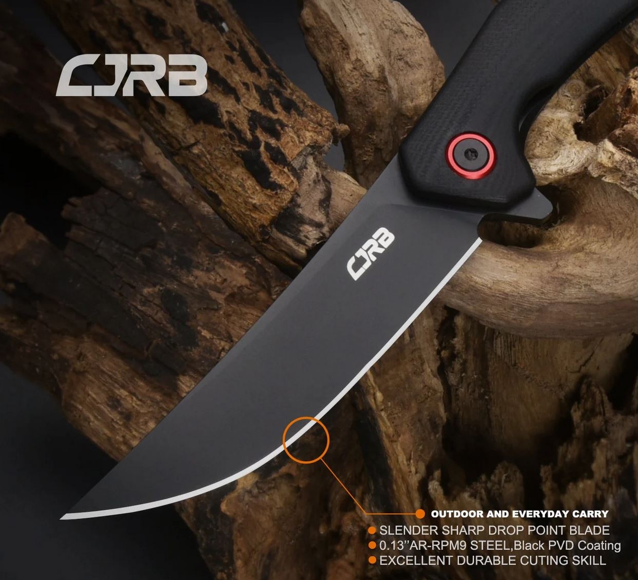 CJRBJ1906-BBK Gobi AR-RPM9, Black G-10, Black