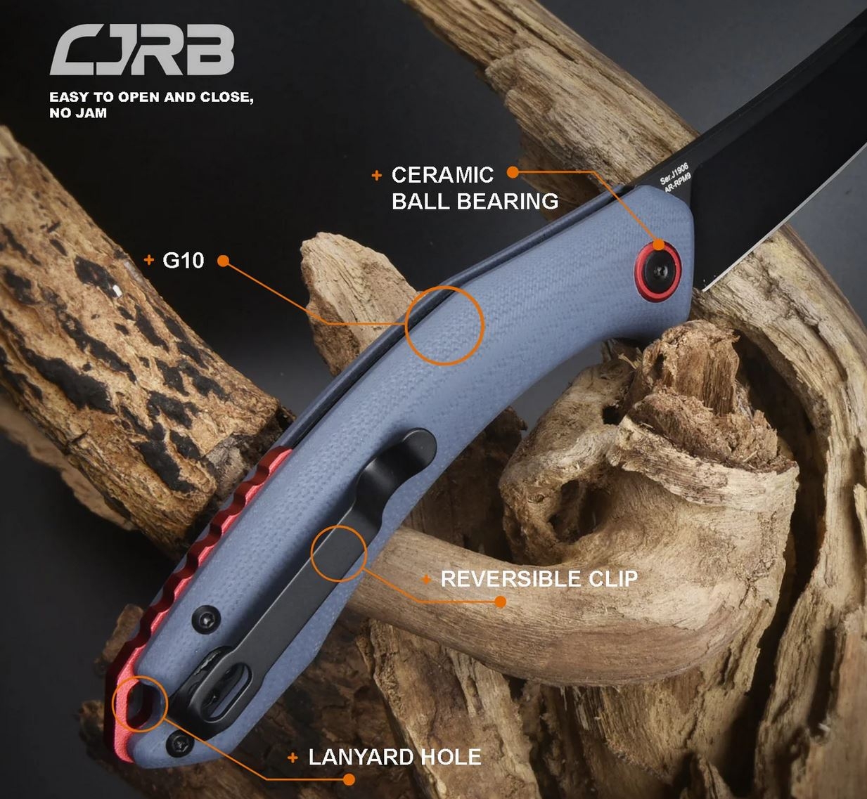CJRBJ1906-BGY Gobi AR-RPM9, Grey G-10, Black