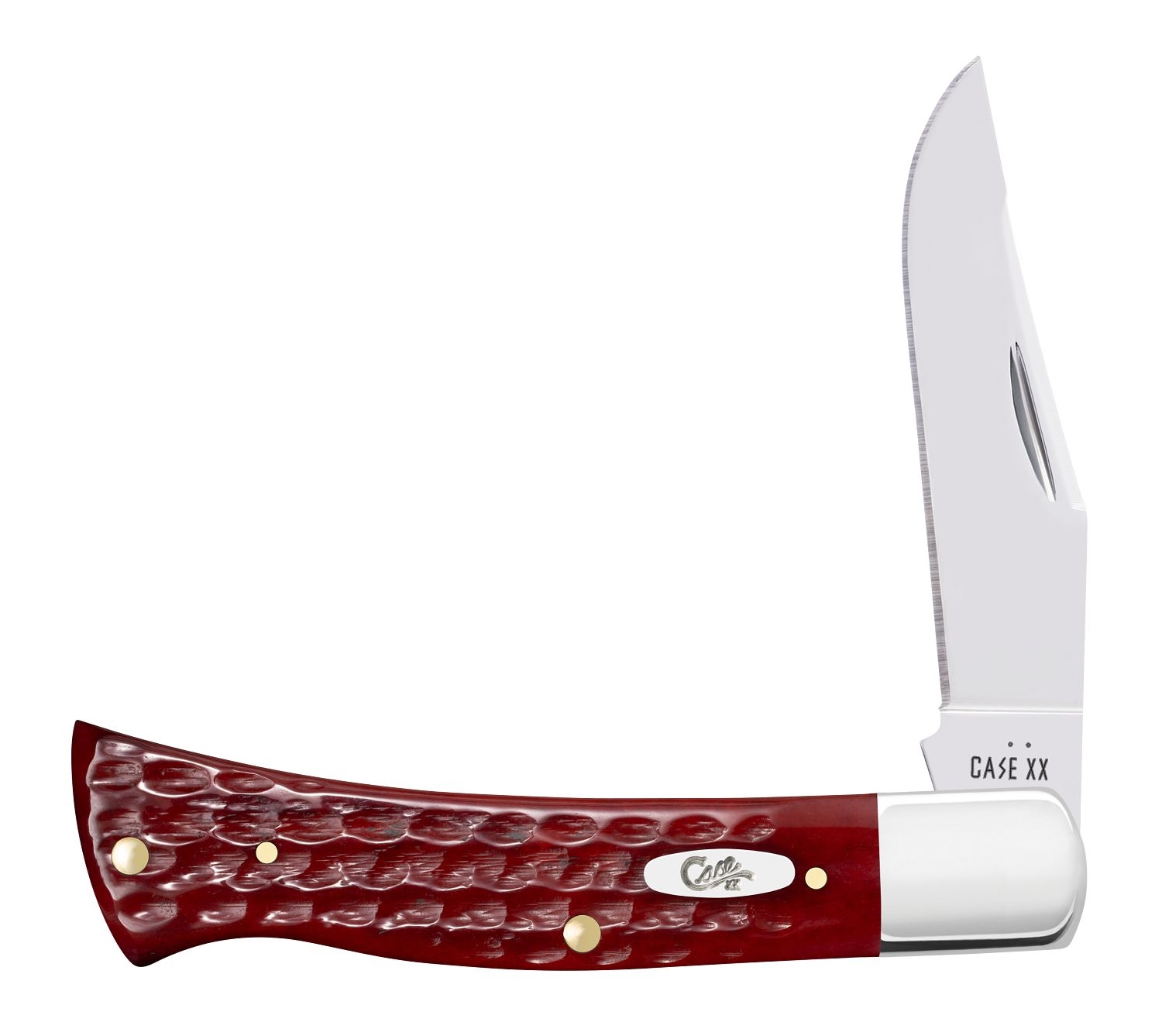 Case SS Pocket Worn Old Red Bone Axe Handle