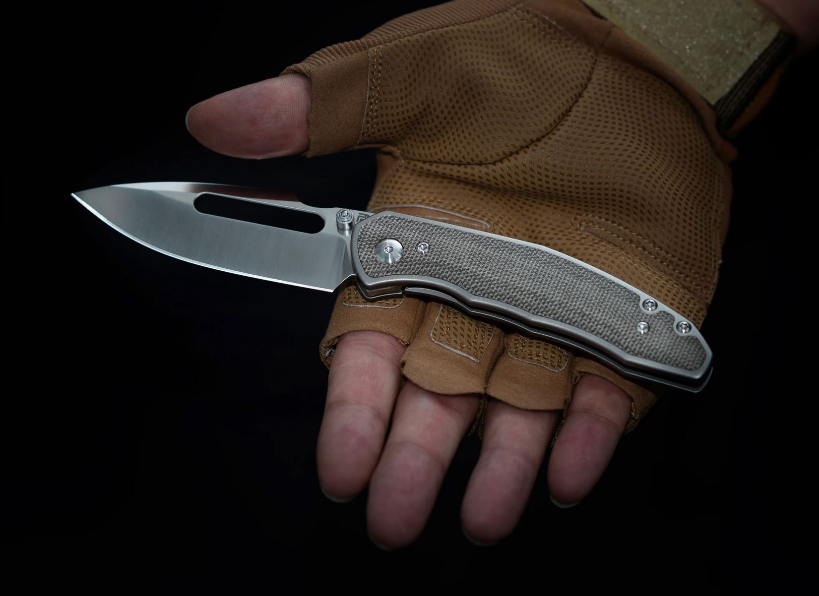 ARTC1862G-ODG Rustic Boa S35VN, Micarta/ Titan