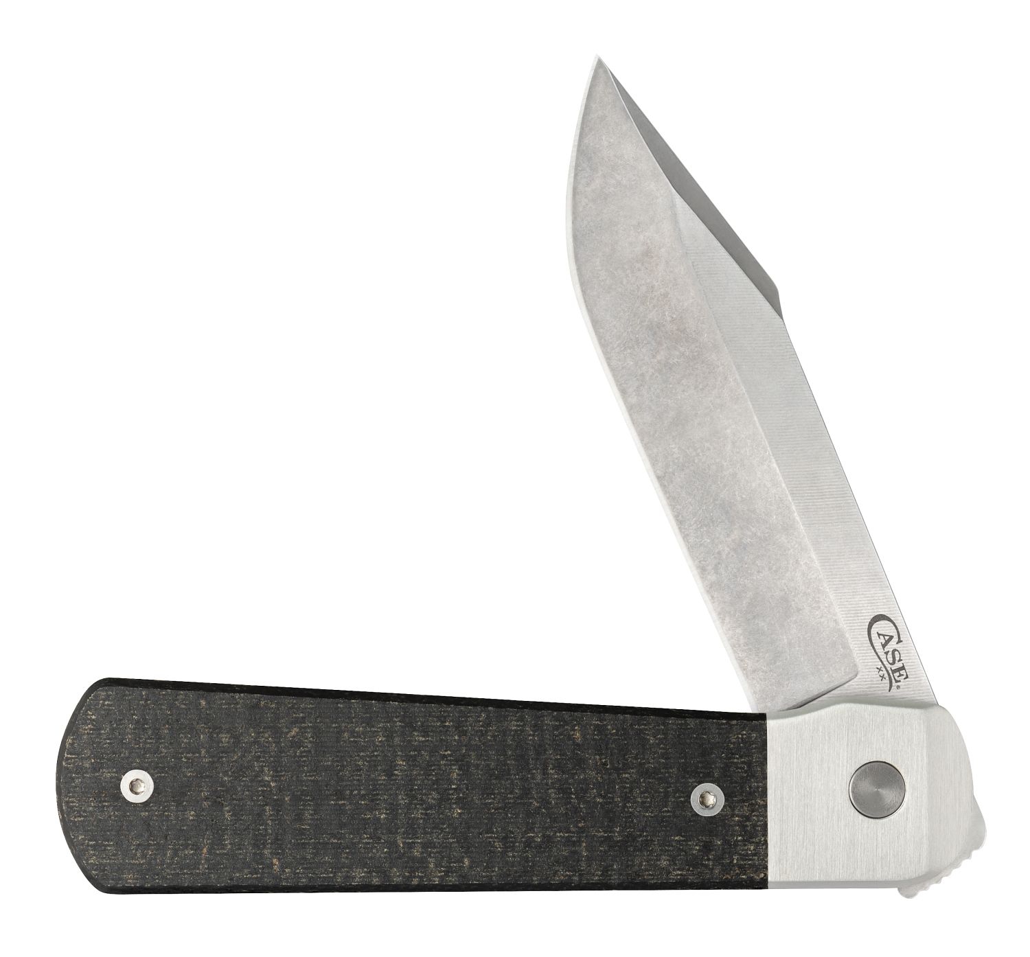 Case Smooth Black Burlap Micarta Longhouse CPM20CV
