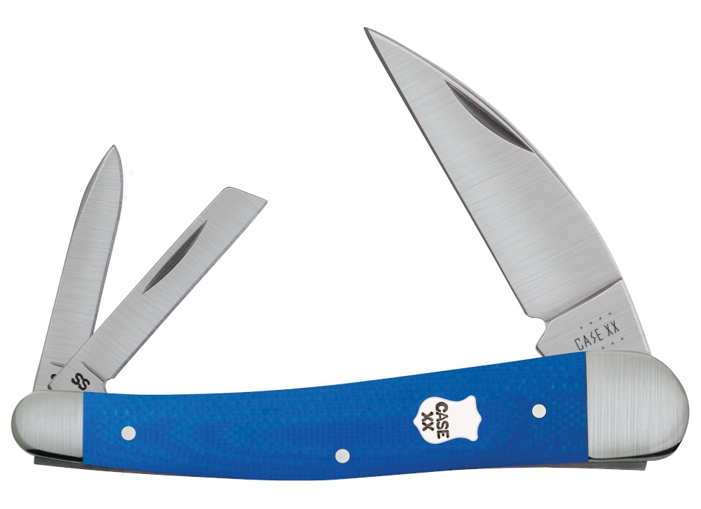 Case SS Blue G-10 Seahorse Whittler