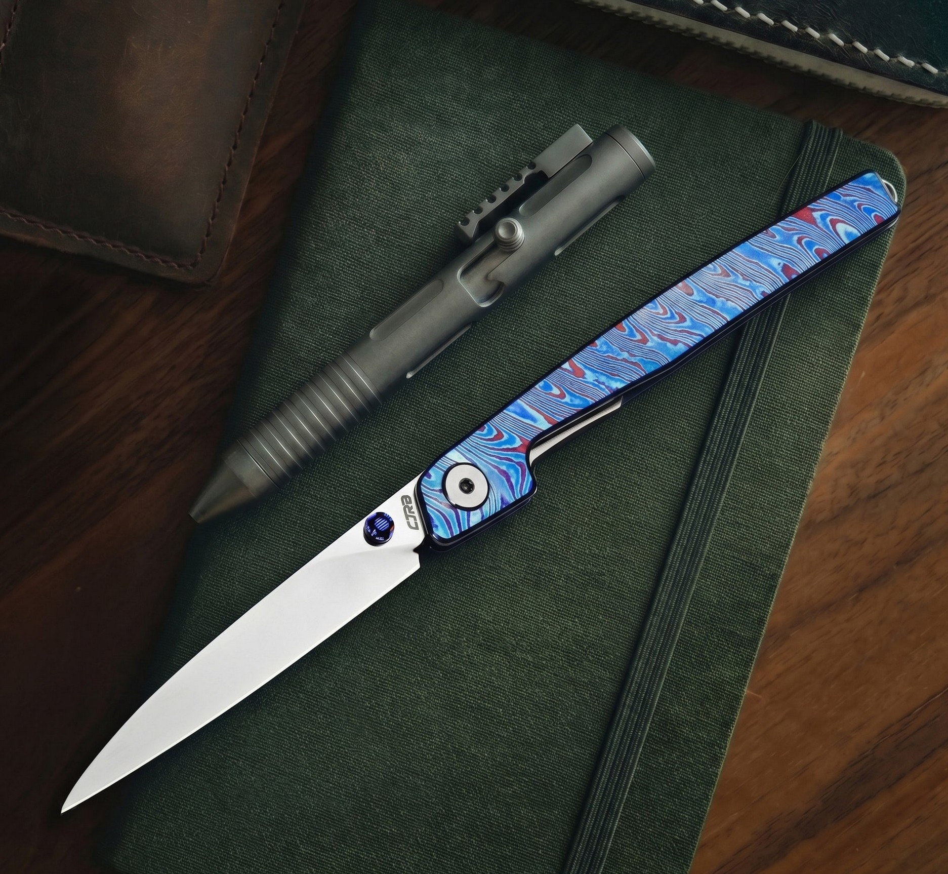 CJRBJ1965G-TD Lanky, S90V, Blue Timascus