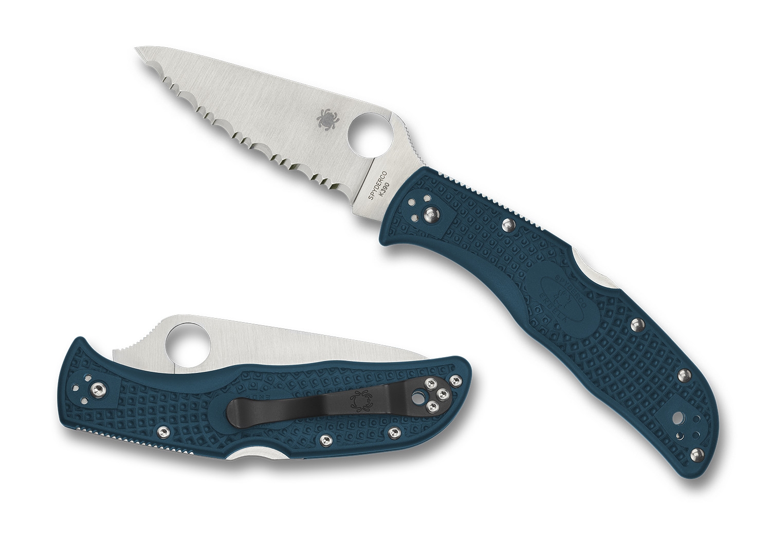 Spyderco C243FSK390 Endela, K390, Blue FRN