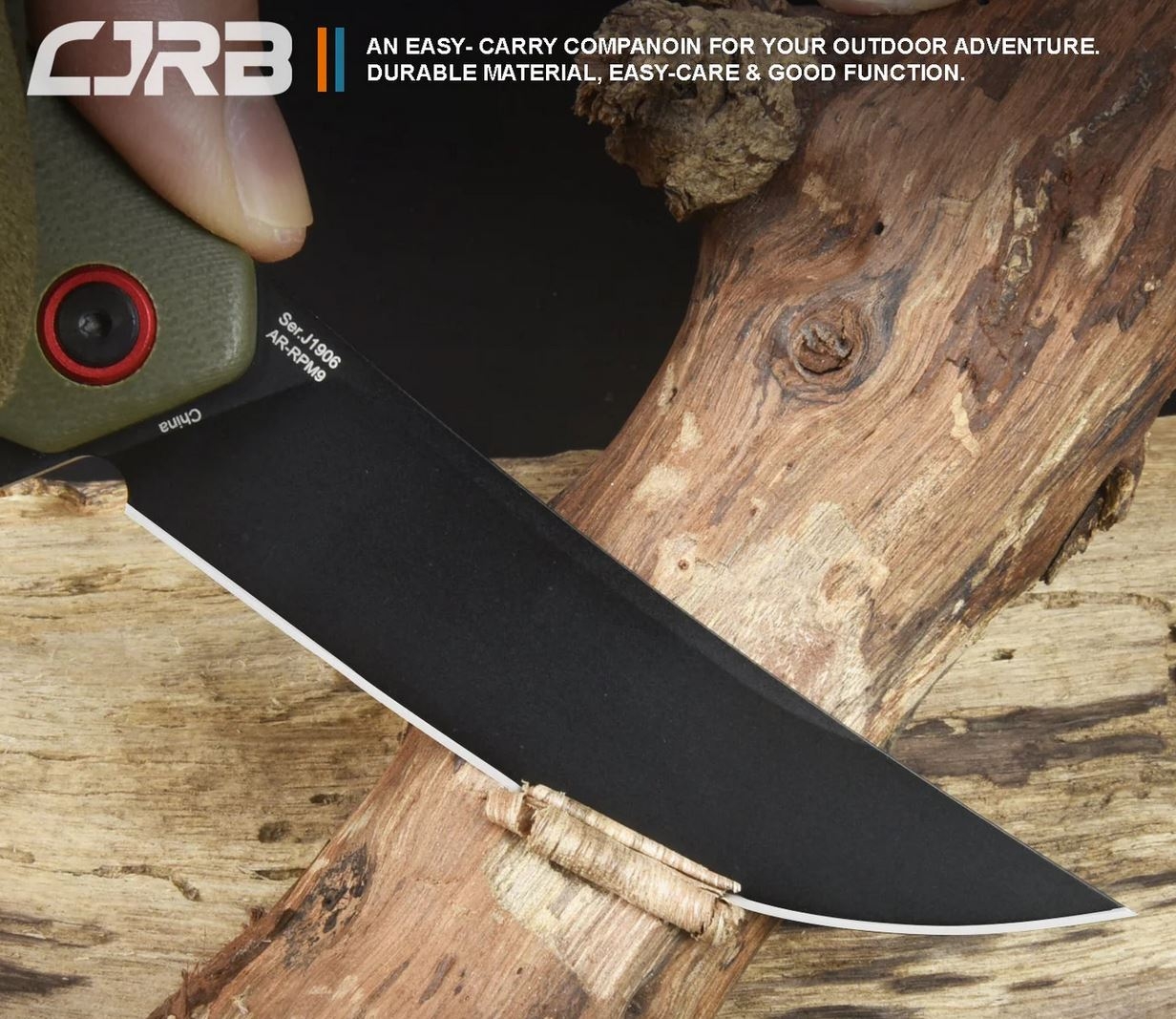 CJRBJ1906-BGN Gobi AR-RPM9, Green G-10, Black