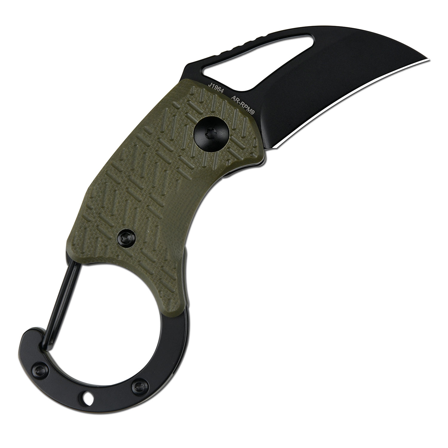 CJRBJ1964-BGN Anansi, AR-RPM9, Green G10, Black