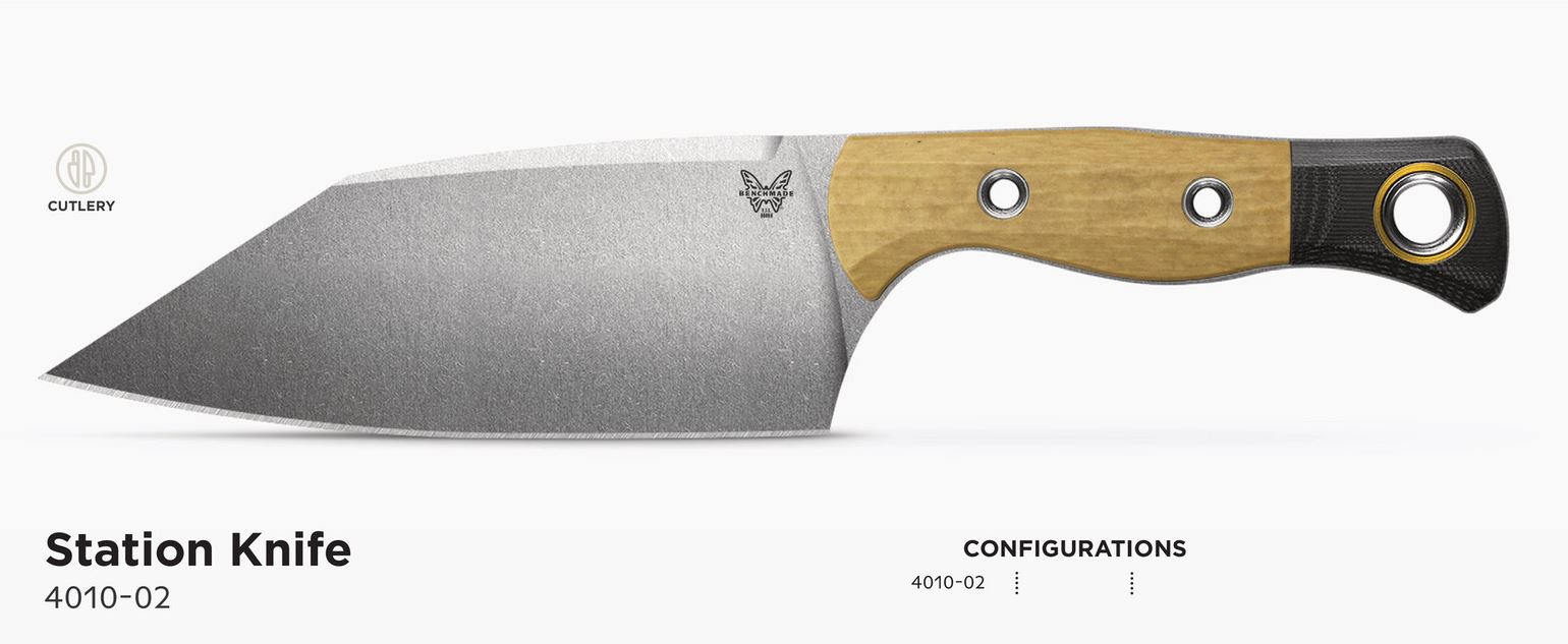 Benchmade 4010-02 Station Knife, Maple Richlite