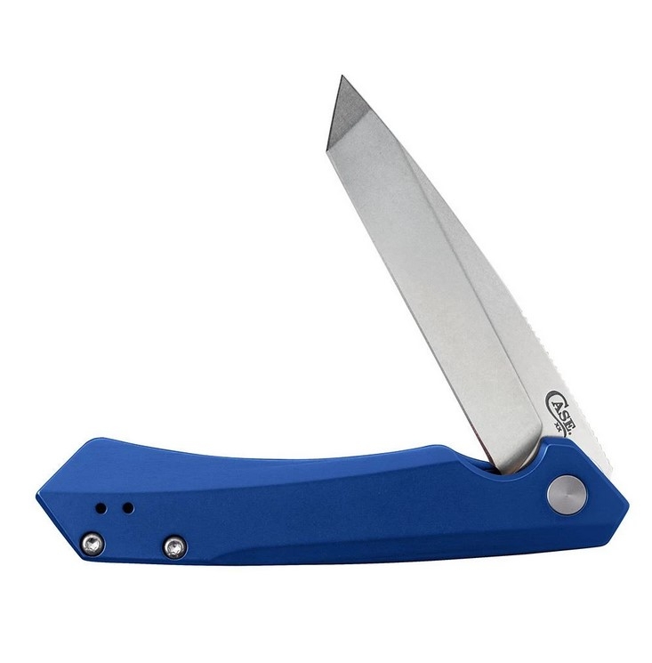 Case Kinzua, Blue Aluminium, S35VN, Flipper