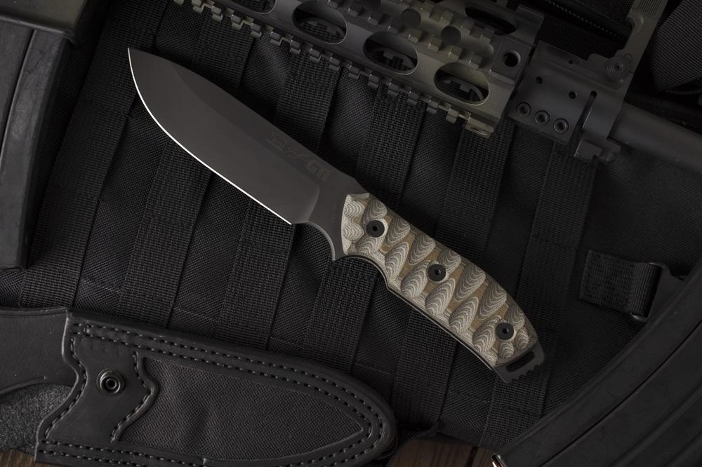 White River GTI 4.5, Black/ Olive Micarta, Black