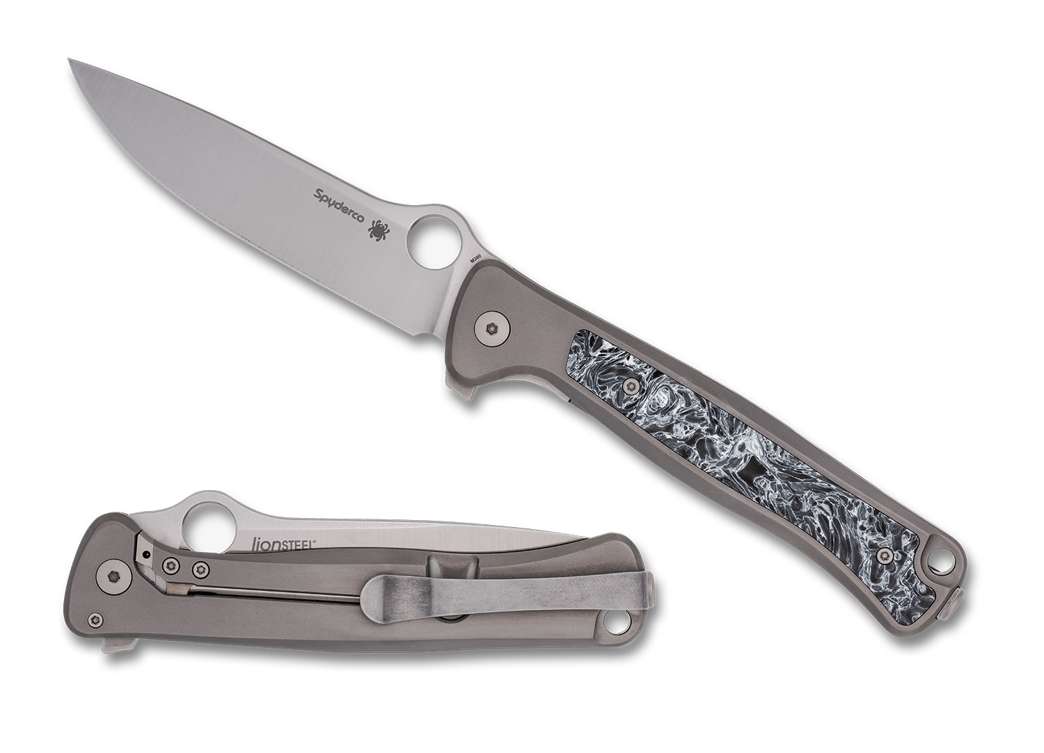 Spyderco C271TIP Slym, M390, Titan/ FatCarbon