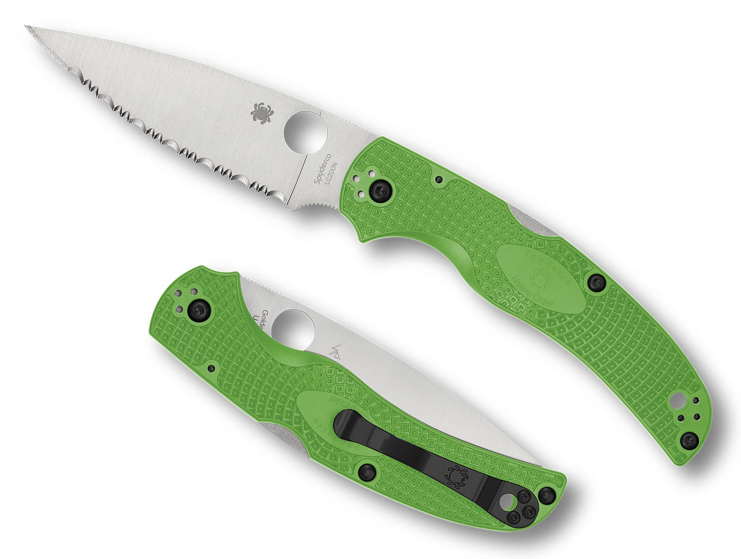 Spyderco C244SGR Native Chief Salt, Green, LC200N
