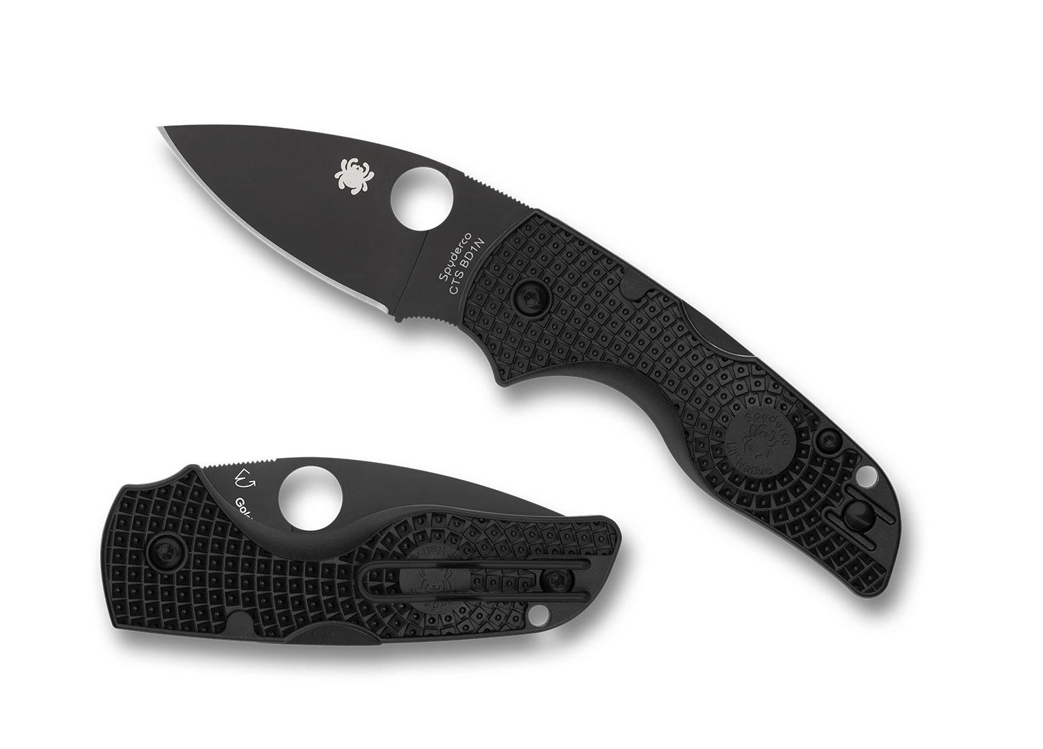 Spyderco C230PBBK Lil Native, Black FRN, Black