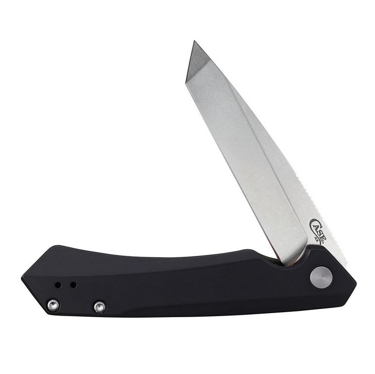 Case Kinzua, Black Aluminium, S35VN, Flipper