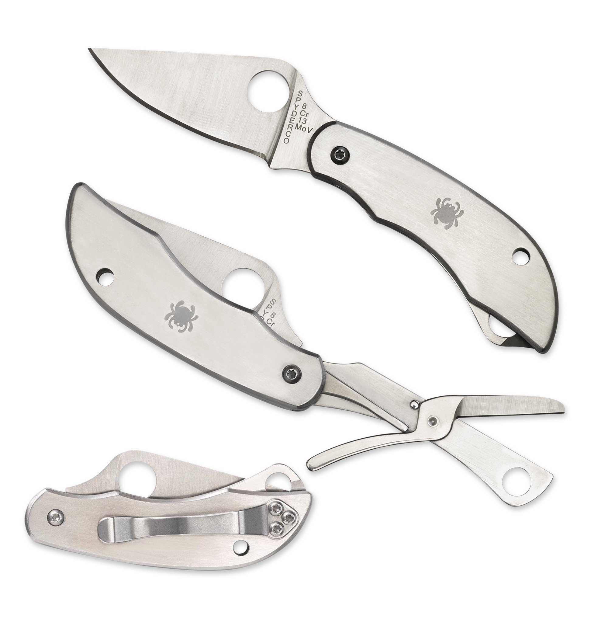Spyderco C169P ClipiTool, Stainless, Scissors