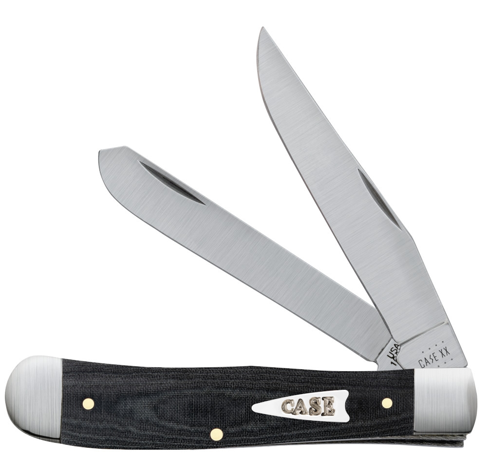 Case SS Smooth Black Micarta Trapper