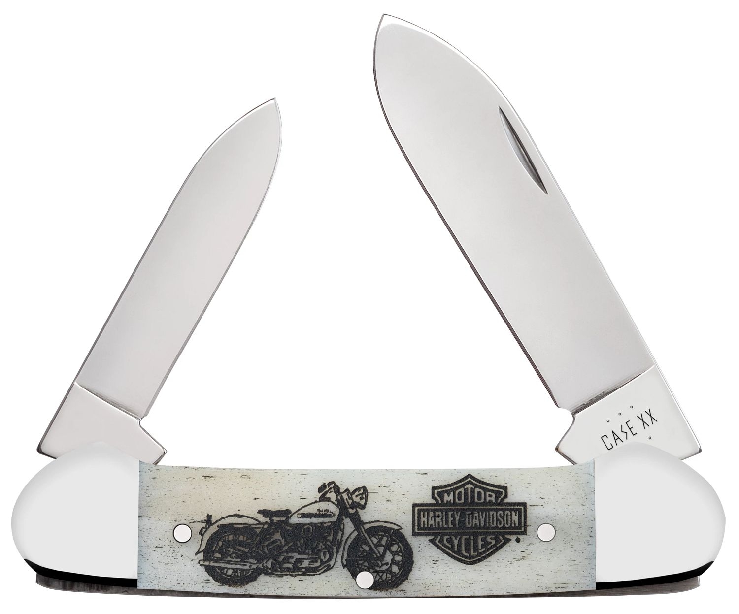Case SS Harley-Davidson Natural Bone Smooth Canoe