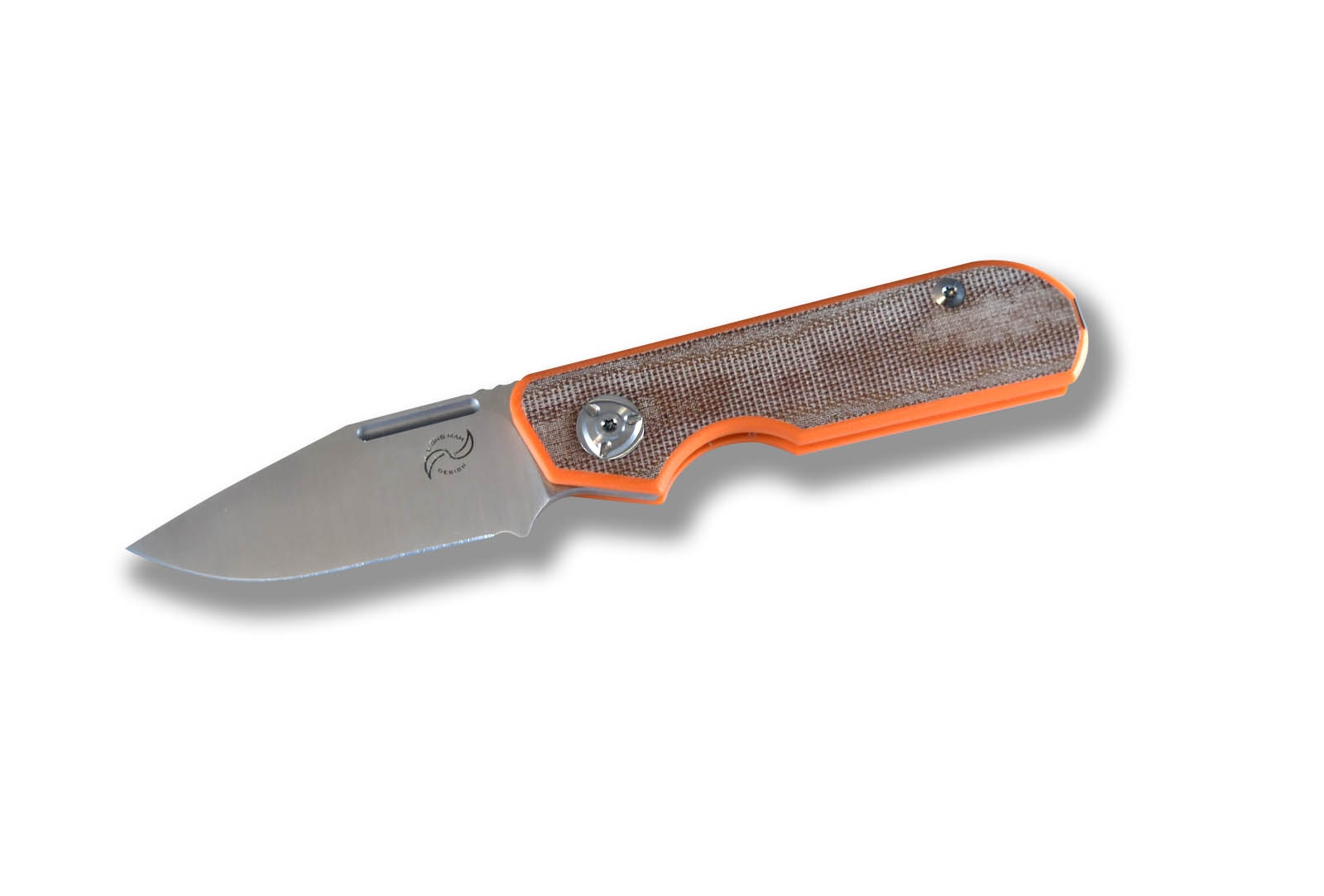 Liong Mah Traveler Clip Point Brown Micarta Inlay