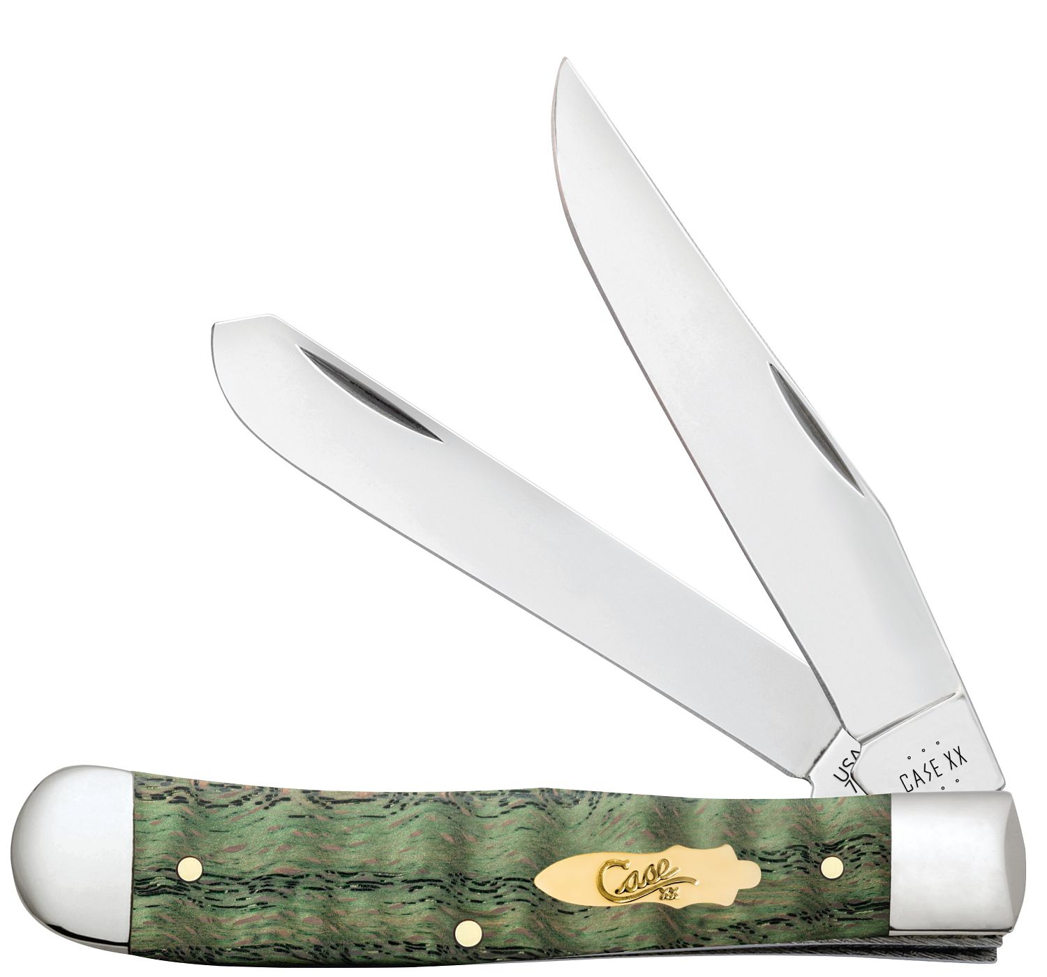 Case SS Kelly Green Oak Smooth Trapper