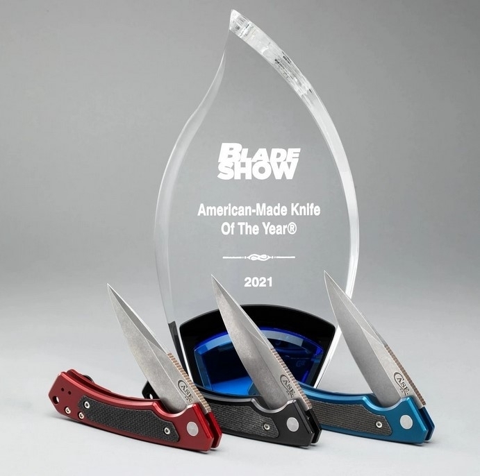 Case Marilla, Blue Aluminium, S35VN, Flipper