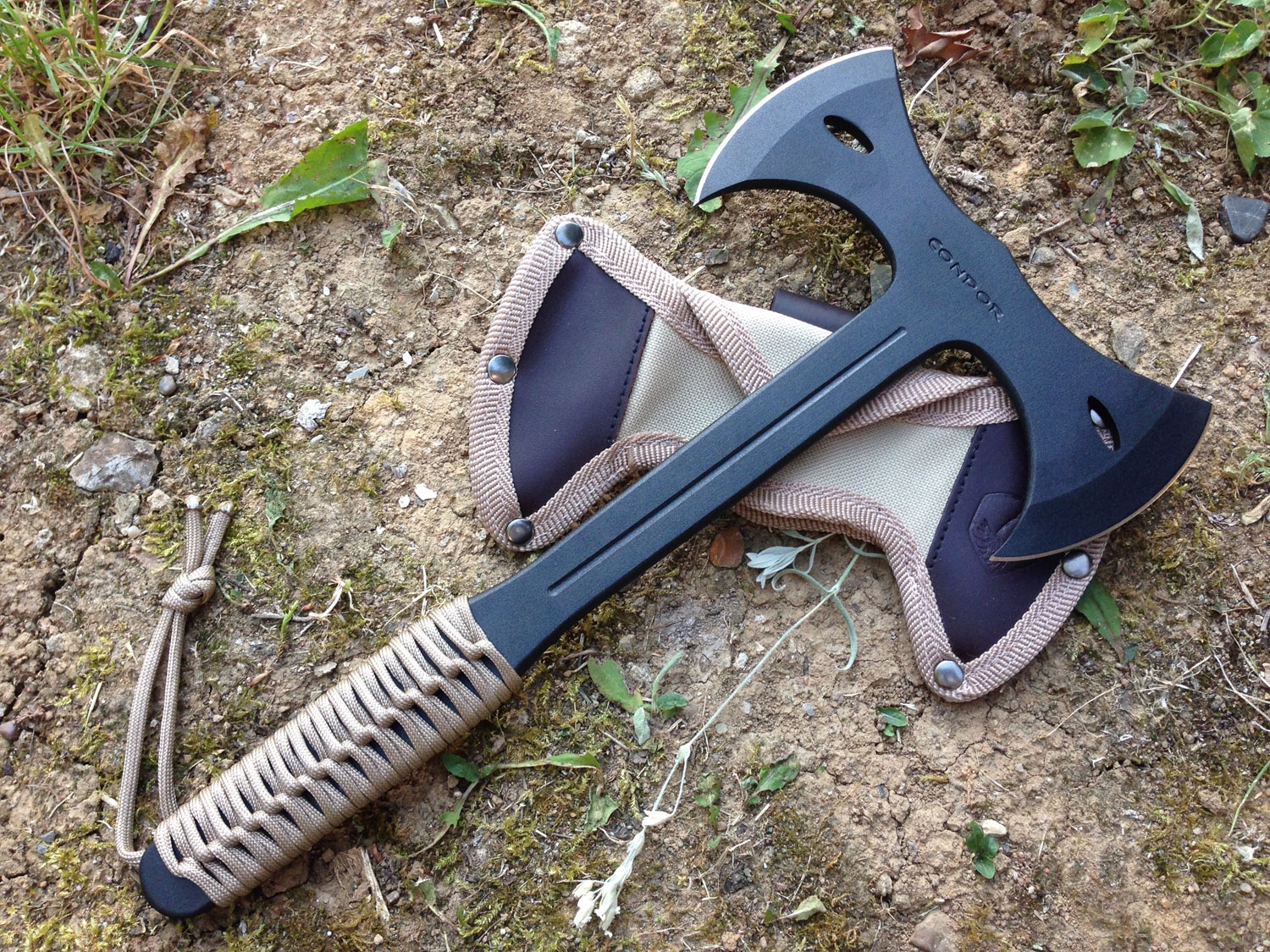 Condor THROWING AXE DOUBLE BIT CANVAS SHEATH