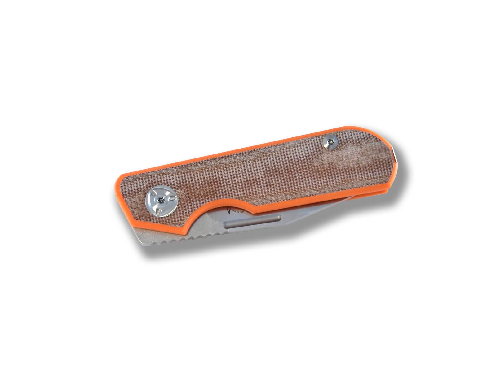 Liong Mah Traveler Clip Point Brown Micarta Inlay