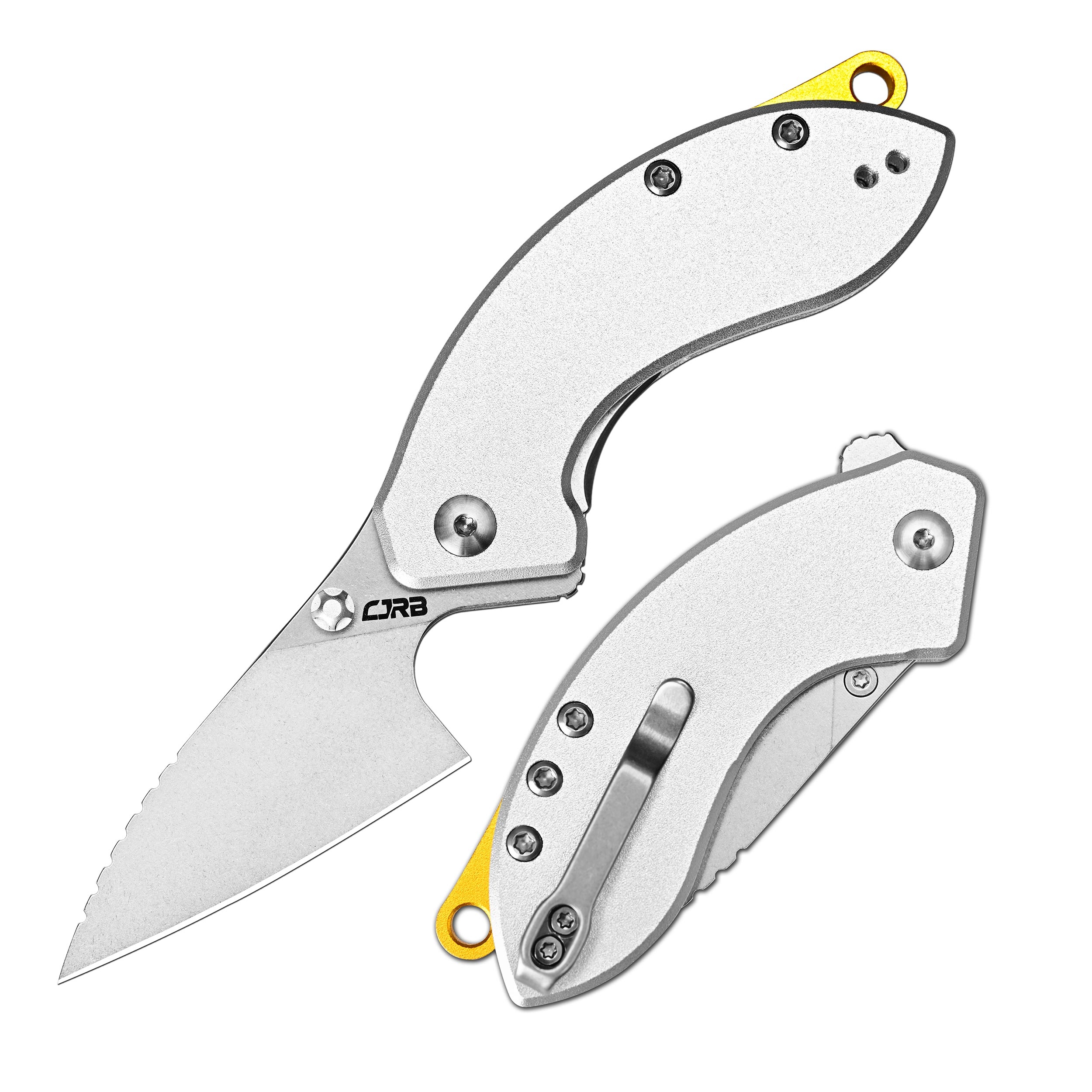 CJRBJ1971-GY Spud Neck Knife, Grey Aluminum