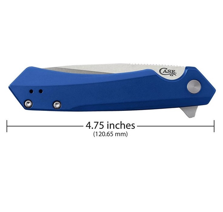 Case Kinzua, Blue Aluminium, S35VN, Flipper