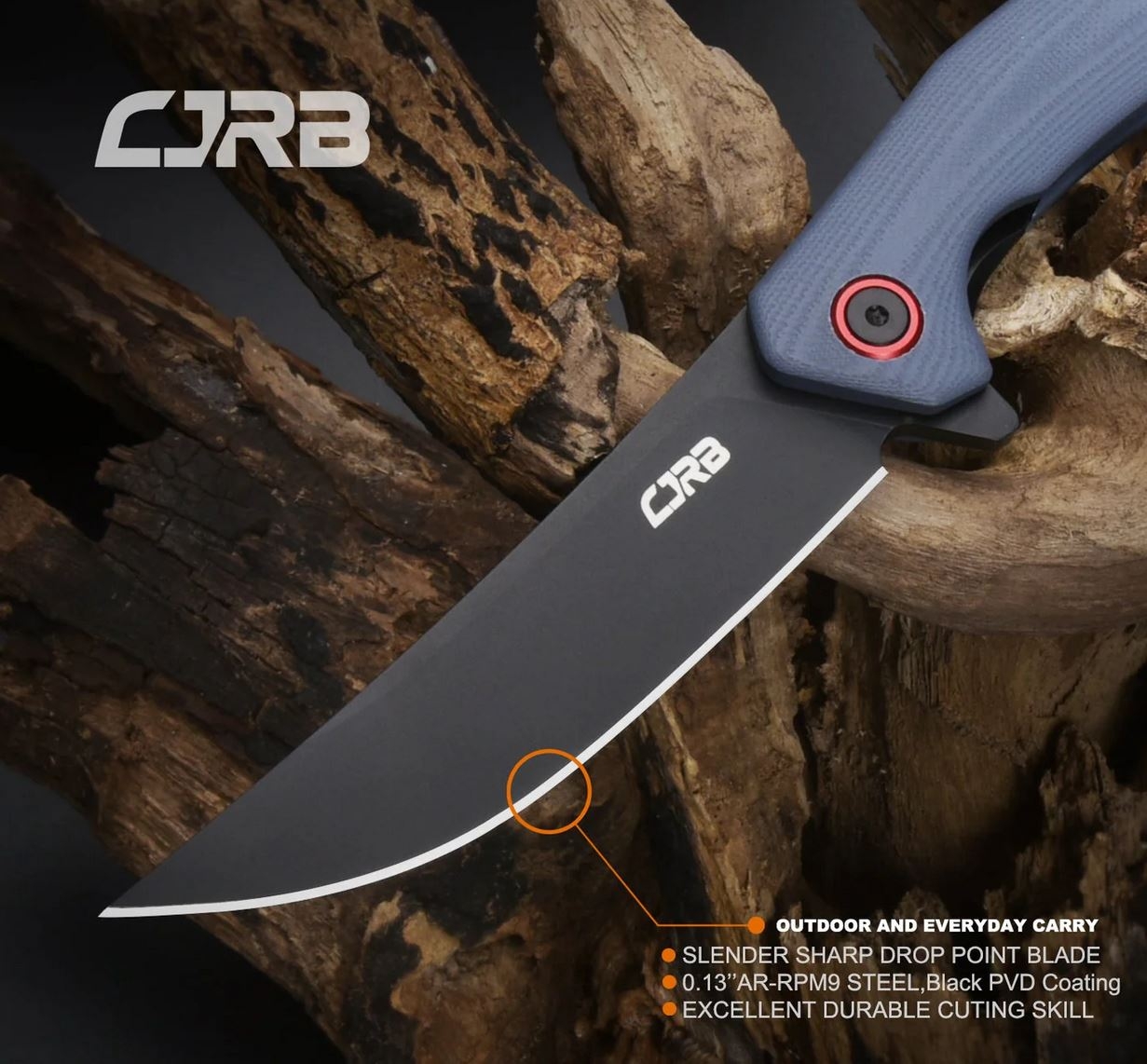CJRBJ1906-BGY Gobi AR-RPM9, Grey G-10, Black