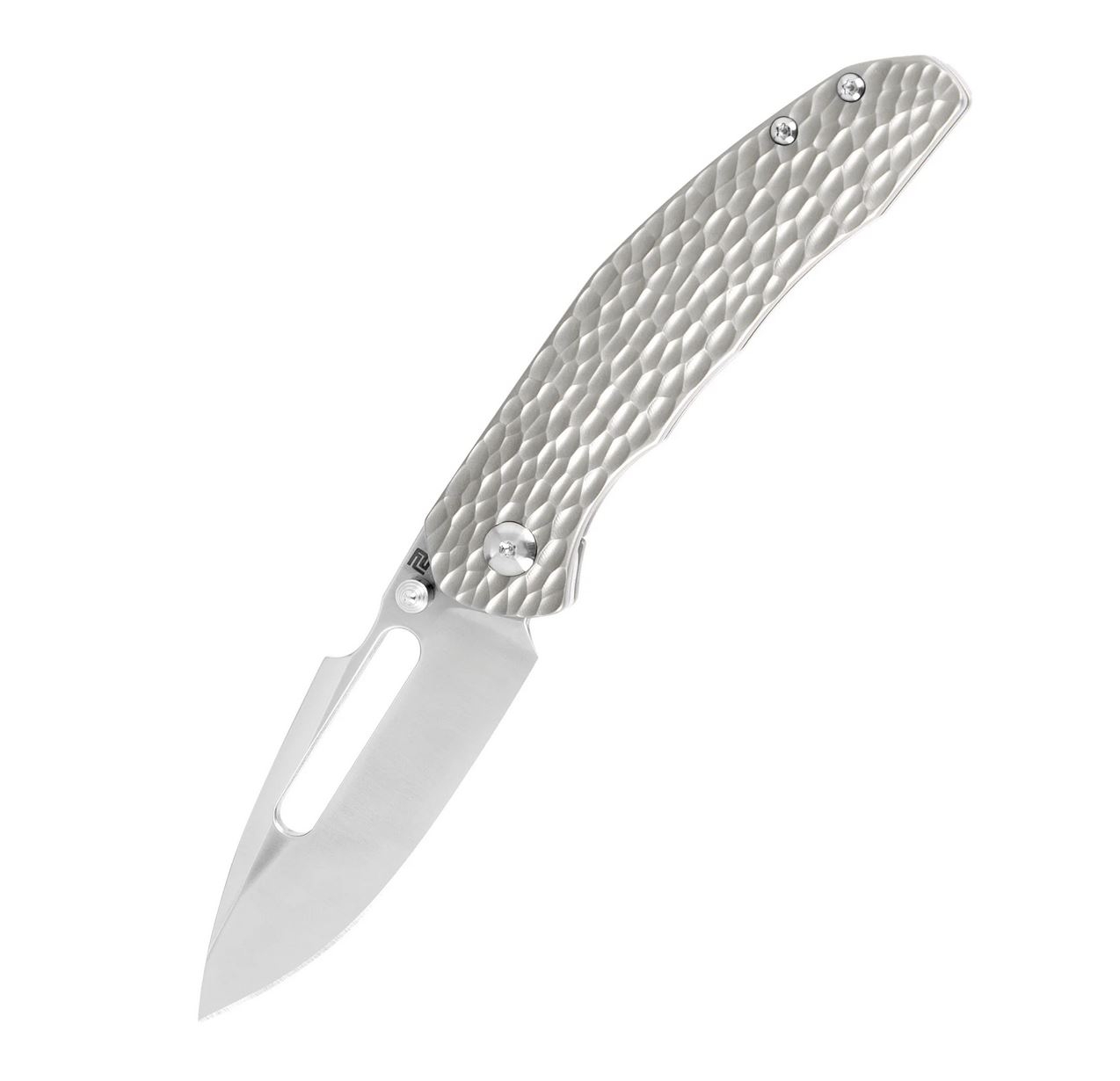 ARTC1862G-FGY Stippled Boa S35VN,  Titanium