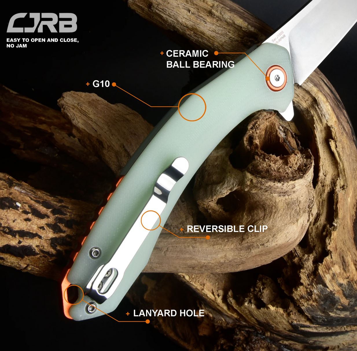 CJRBJ1906-NTG Gobi AR-RPM9, Natural Green G-10