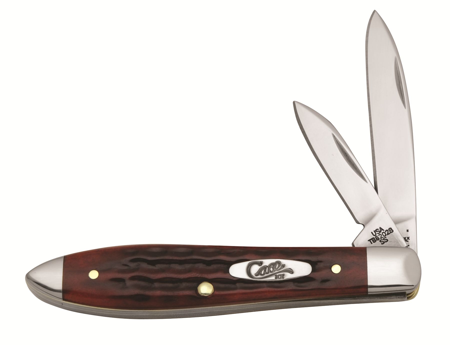 Case SS Pocket Worn Old Red Bone Tear Drop