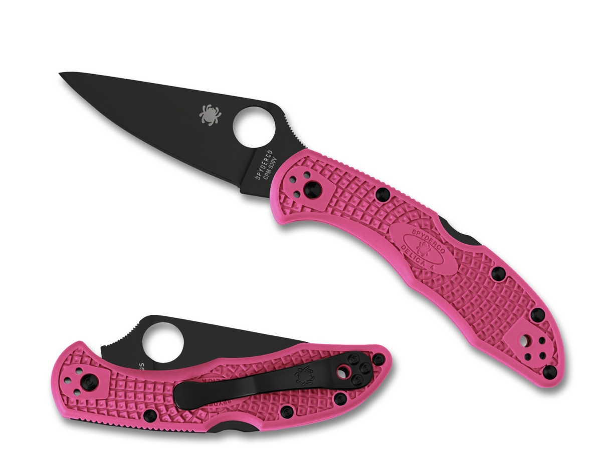 Spyderco C11FPPNS30VBK, Delica, S30V, Pink Heels