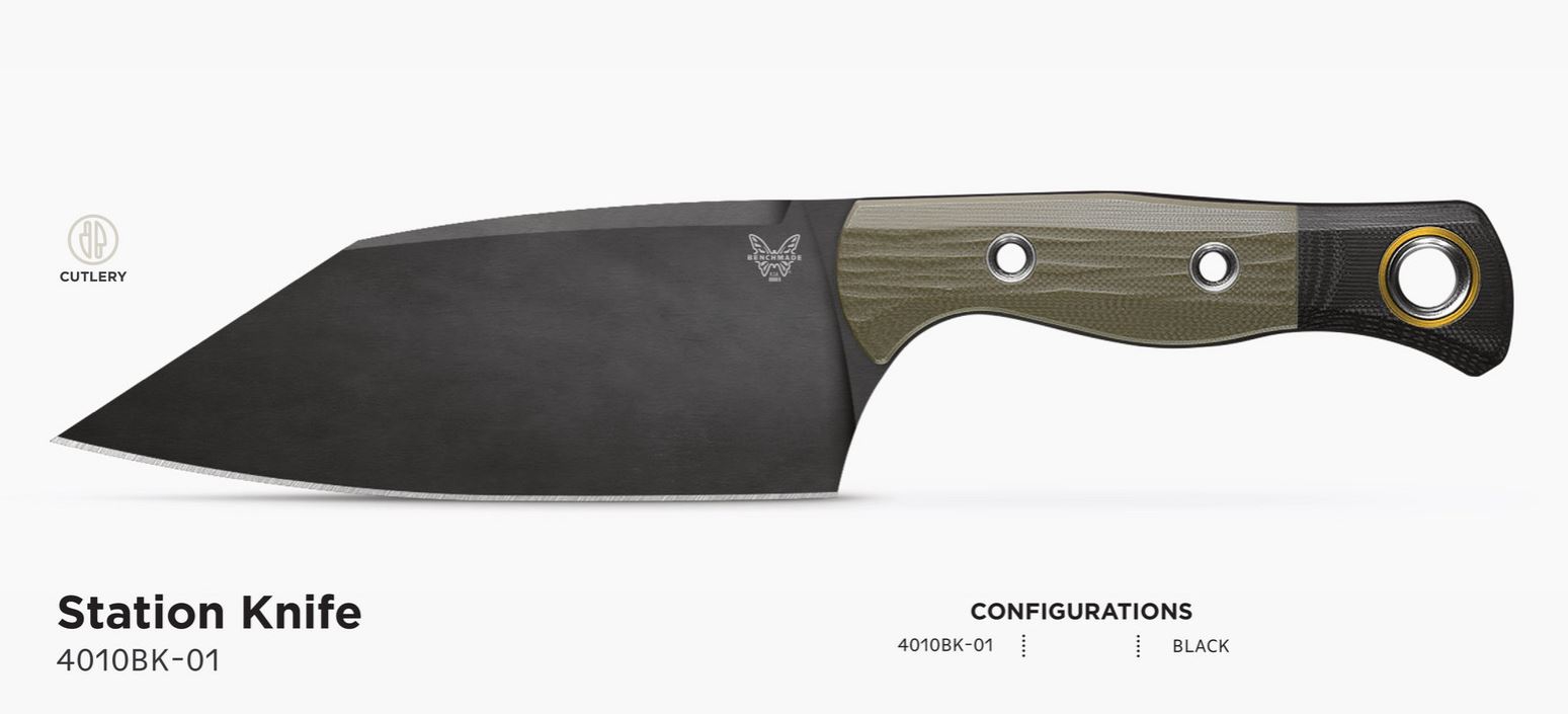 Benchmade 4010BK-01 Station Knife, OD Green G10