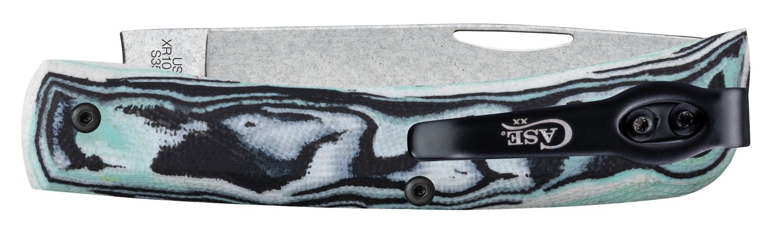 Case S35VN Seafoam Green Burl G10 Sod Buster® Jr