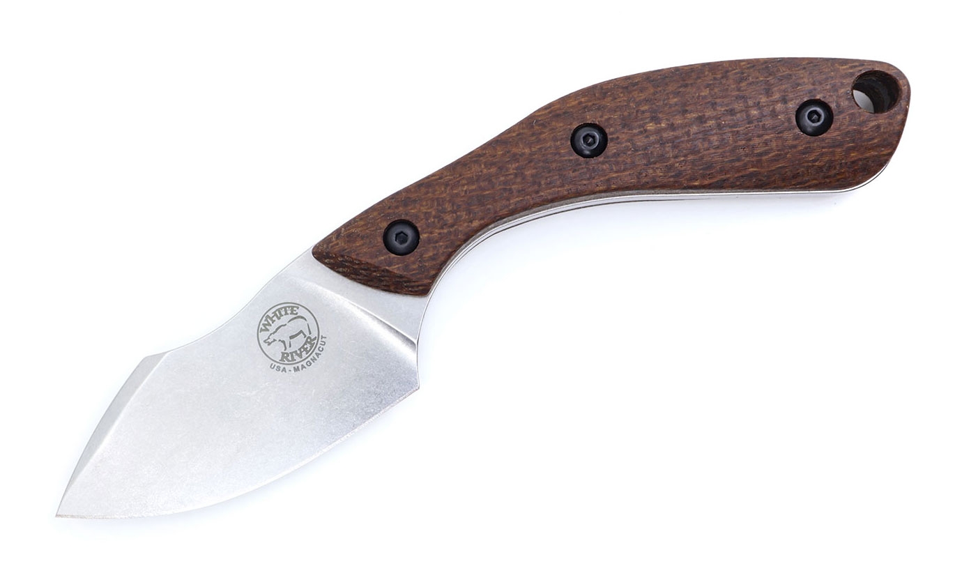 White River Apex Natural Burlap Micarta, Magnacut