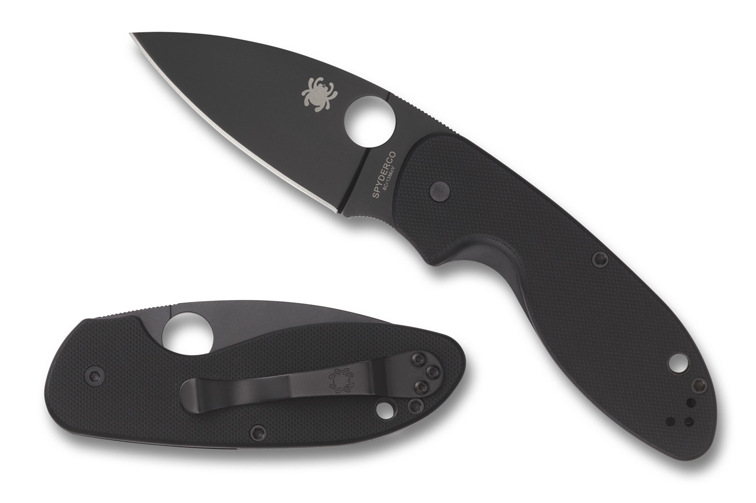Spyderco C216GPBBK Efficient, G-10, Black Blade