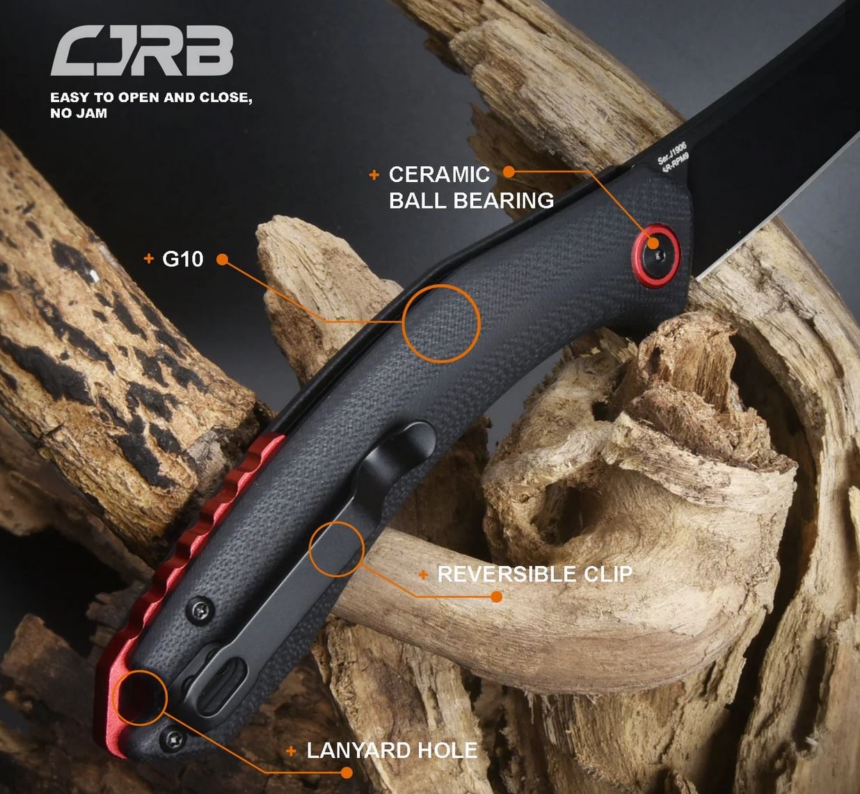 CJRBJ1906-BBK Gobi AR-RPM9, Black G-10, Black