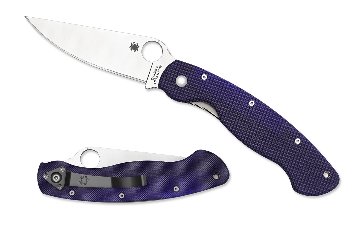 Spyderco C36GPDBL Military, G-10 Dark Blue