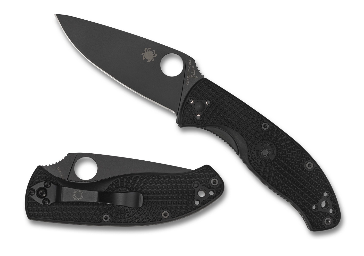 Spyderco C122PBBK Tenacious, FRN, All Black