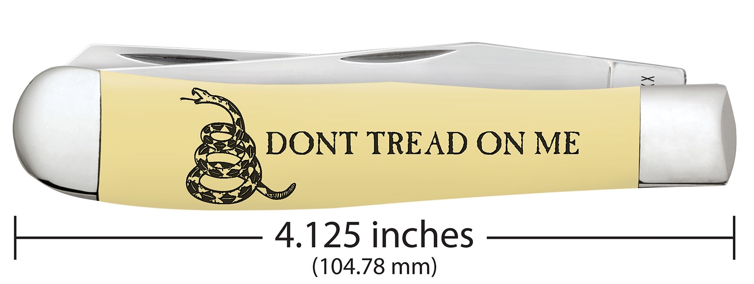 Case SS Yellow Synthetic Trapper, Dont Tread On Me
