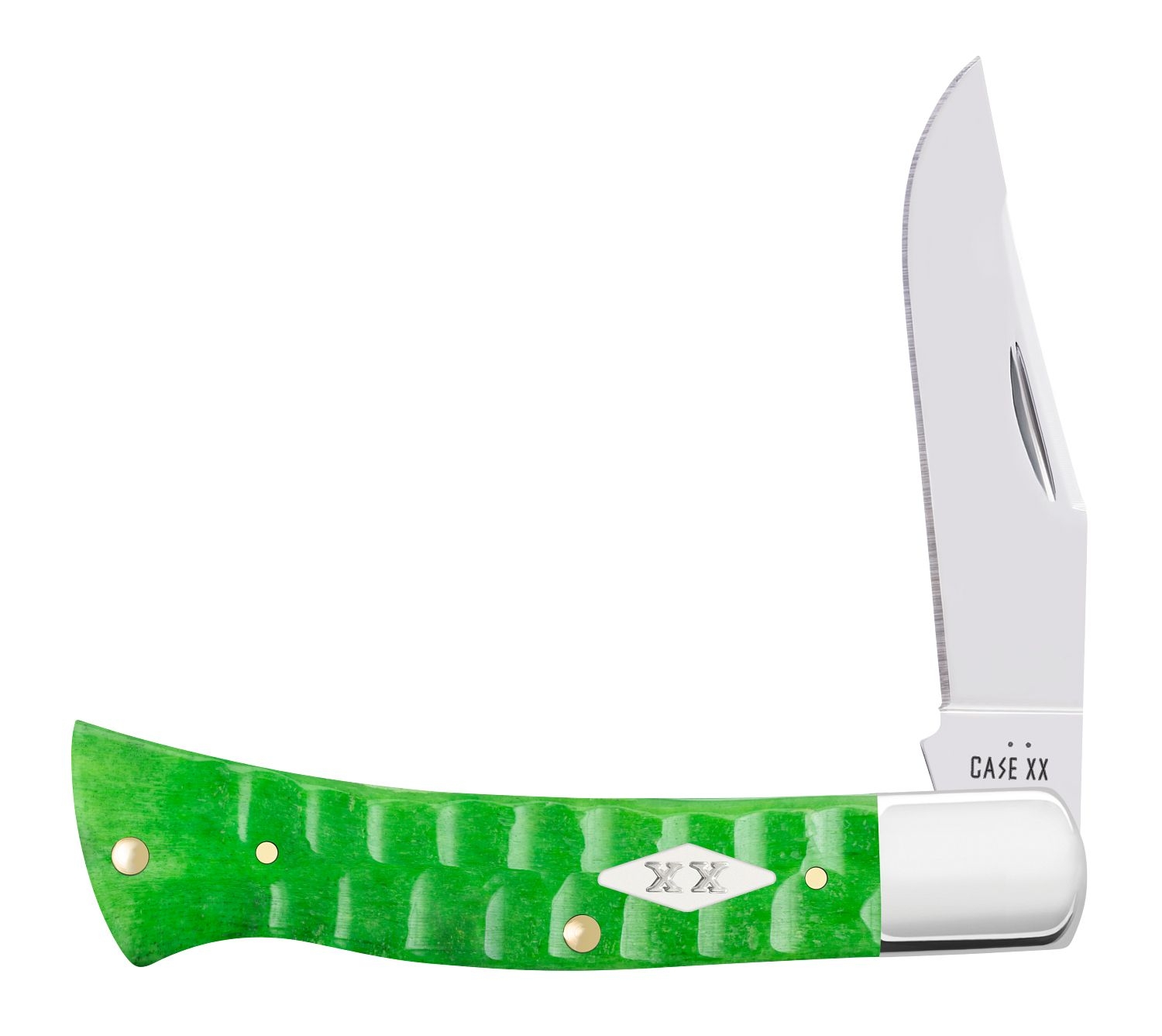 Case SS Bright Green Bone Gator Axe Handle