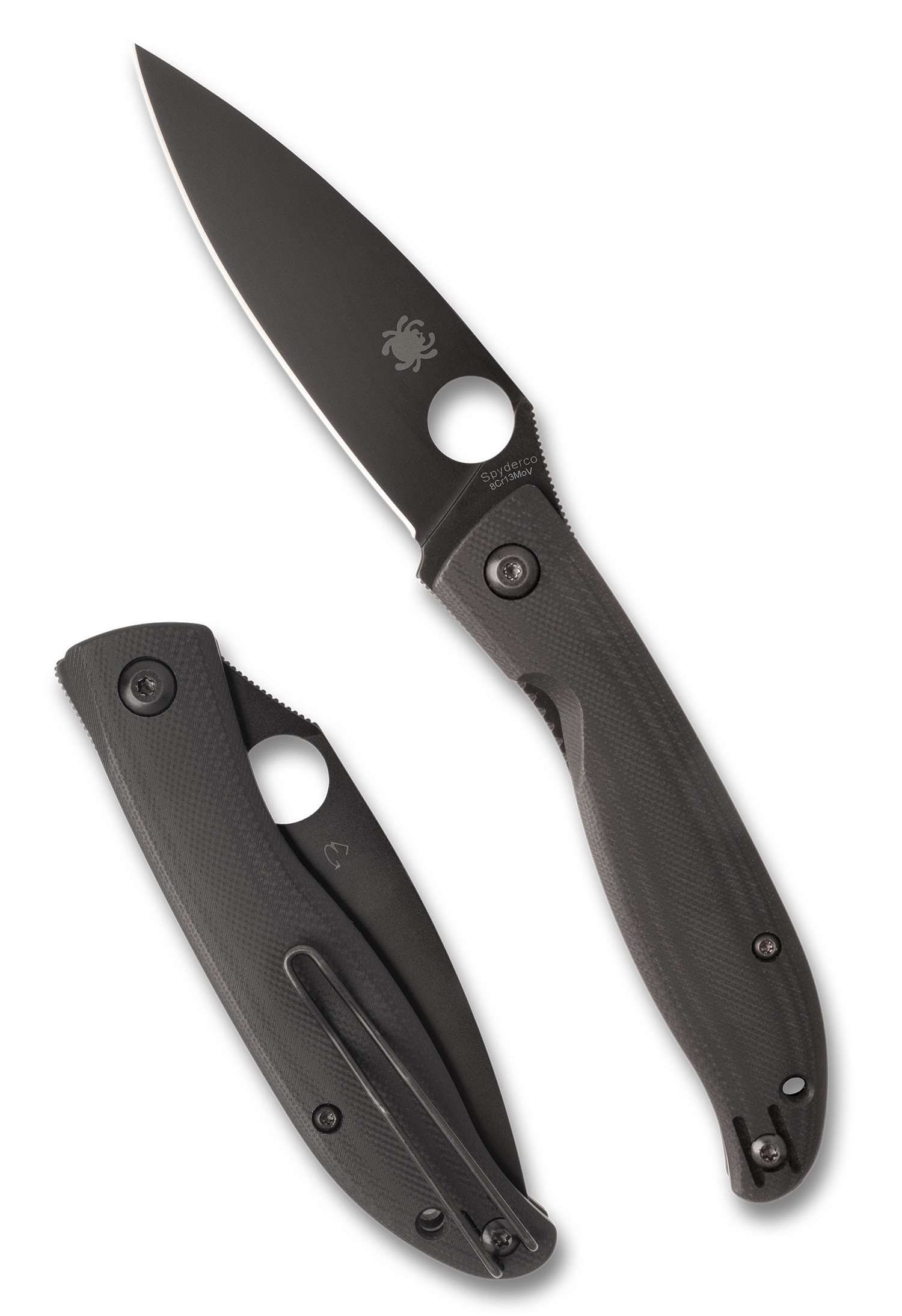 Spyderco C274GBBKP Mantra, Black G10, Black Blade