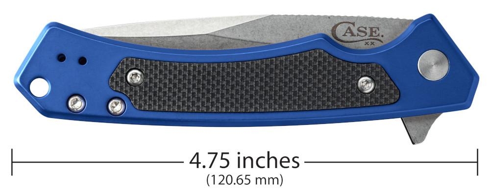 Case Marilla, Blue Aluminium, S35VN, Flipper