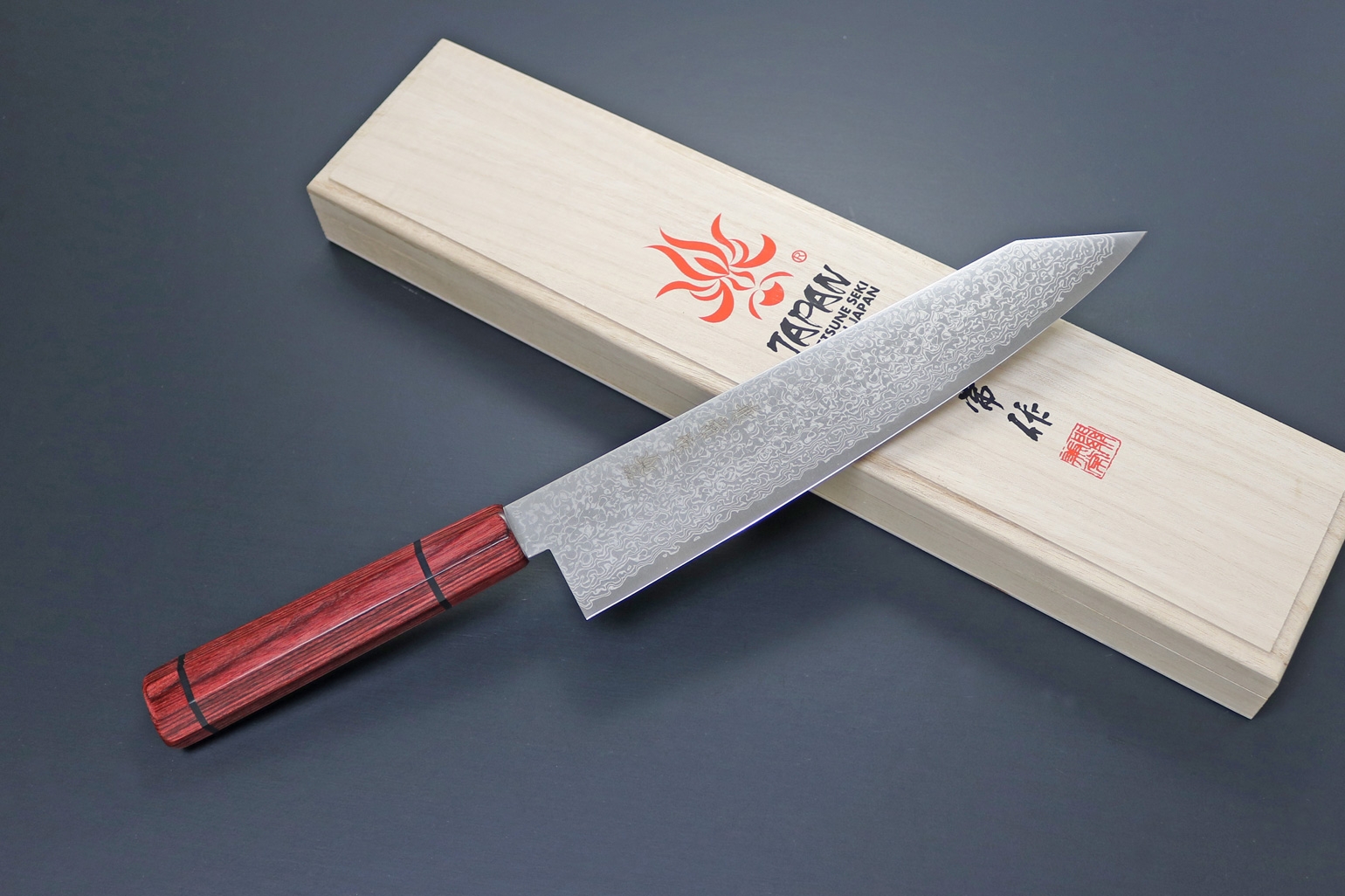 Kanetsune KC-855 Minamo-Kaze Kiritsuke, Damast