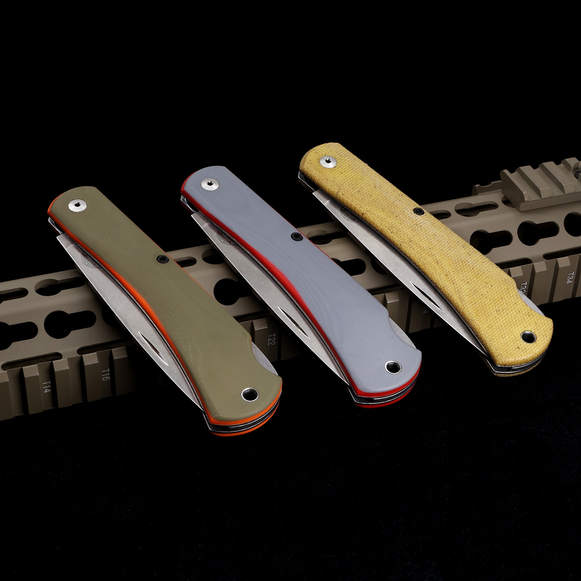 White River Mudbug, Natural Canvas Micarta